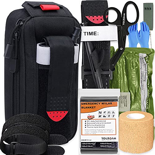 IFAK Trauma First Aid Kit - EDC Tactical Molle Medic Pouch, Supervivencia de emergencia Miltary Bleeding Contorl Med Bag para Camping Senderismo Bushcraft