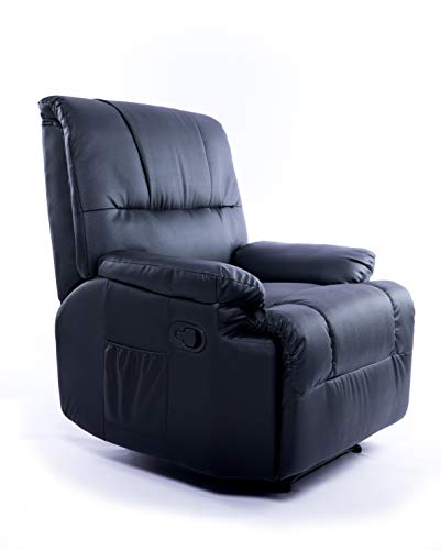 Imperial Confort Sillón Relax con Reclinación Manual Y Masajes, Negro, Talla Unica