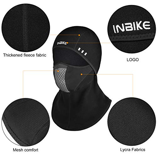 INBIKE Pasamontañas Balaclava Termico Invierno Hombre Mujer para Esquí Motociclismo Escalada Ciclismo Y Otros Deportes Al Aire Libre Negro-2