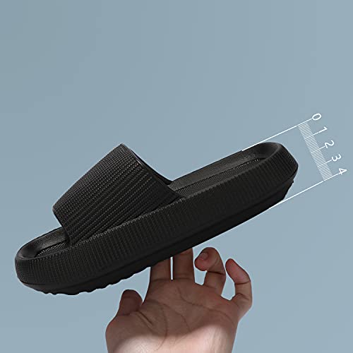 incarpo Unisex Chanclas y Sandalias de Piscina Para Mujer Zapatillas Casa Hombre Verano Pantuflas de baño,Negro,42/43