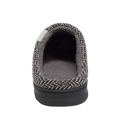 incarpo Zapatillas Casa Hombre Antideslizante de Interior y Exterior Pantuflas Vellón de Coral Cálido y Confortable Zapatillas,Negro,42/43 EU