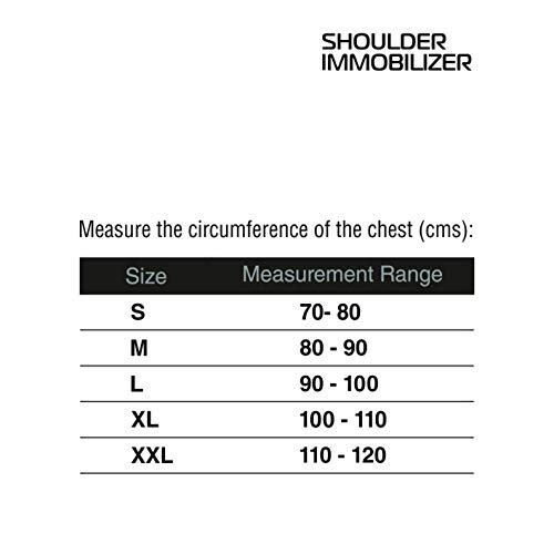 Inmovilizador de hombro para brazo | Soporte de puño rotador | Correa médica ajustable para huesos rotos y fracturados, dislocación, esguinces, tensiones y desgarros (grande)