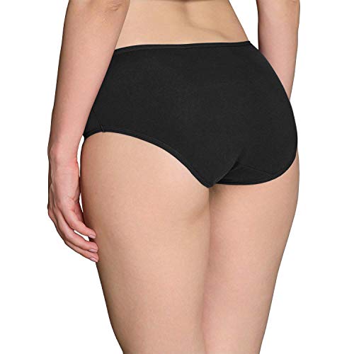 INNERSY Bragas Mujer Algodón Culotte de Sexy y Cómoda Ropa Interior Pack de 6 (L-EU 42, 2Negro+2Gris+2Blanco)