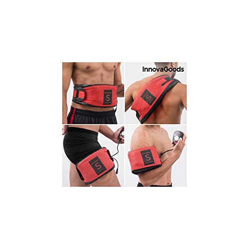 InnovaGoods Efecto Sauna S Cinturón Vibratorio, Unisex Adulto, Rojo, Talla Única