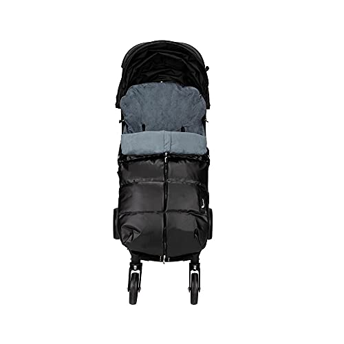 Interbaby Saco Universal para silla de paseo - Modelo: Liso Polipiel negro