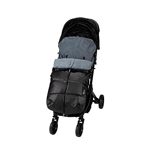 Interbaby Saco Universal para silla de paseo - Modelo: Liso Polipiel negro