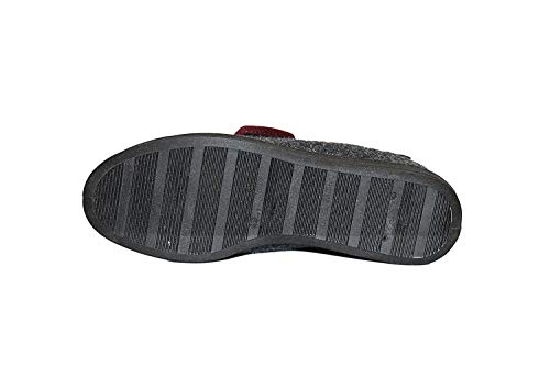 Intermax - Zapatillas de ir por casa para mujer con cierre de velcro, color gris, talla 37