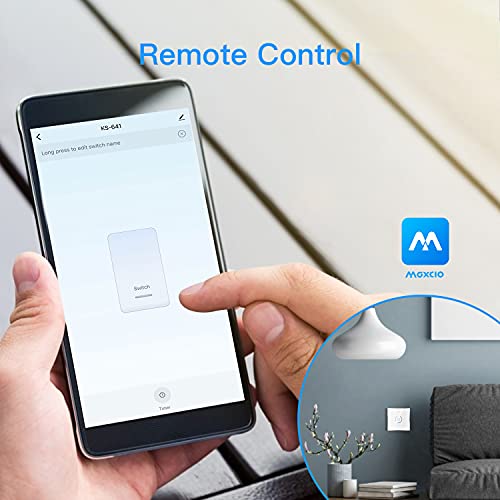 Interruptor Conmutador WiFi, Maxcio Interruptor de Luz 2 Vías Compatible con Alexa Echo/Dot/Tap, Google Home, Interruptor Táctil de Pared WiFi con Temporizador(2 Packs)