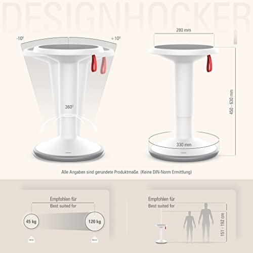 Interstuhl® UPis1 Edición estándar: Taburete ergonómico con Efecto mecedor - para un Respaldo Recto, Made in Germany con 10 años de garantía