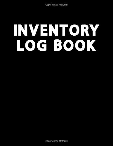 Inventory Log Book: Large Inventory Management Ledger For Tracking and Recording Business Stock Counts and Supply Levels (Black Cover)