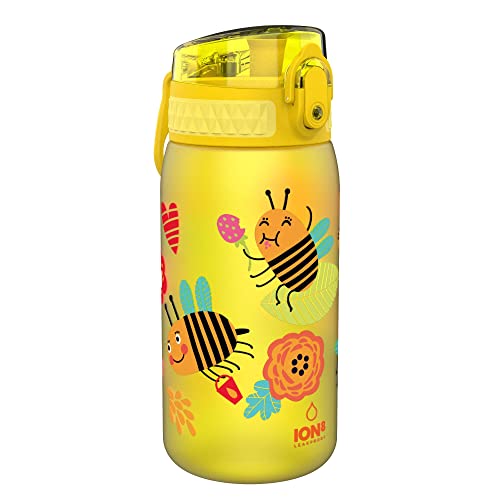 Ion8 Niños Botella Agua, Sin Fugas, Abejas, 400ml