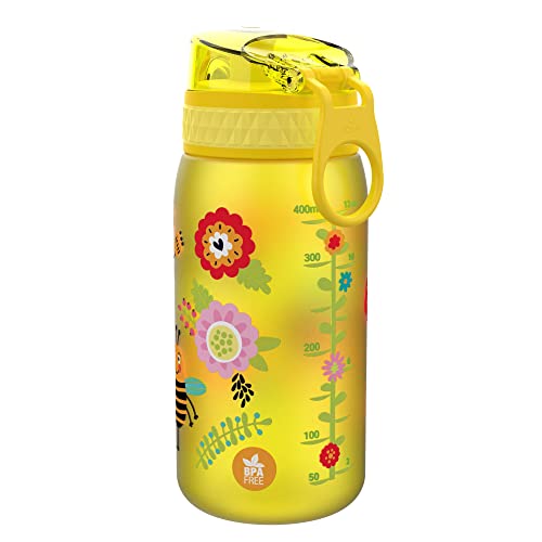 Ion8 Niños Botella Agua, Sin Fugas, Abejas, 400ml