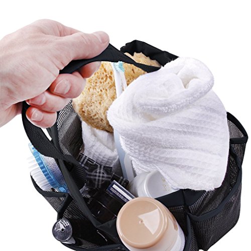 IPENNY 8 Bolsillos Ducha para casa Kit de Aseo Bolsa Aseo Malla Organizador de baño suspendida sede de Cuarto de baño – Neceser Viaje Fourre-Tout Bolsillo con asa