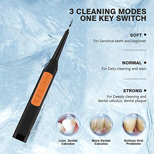 Irrigador Bucal , 3 Cabezales De Recambio , Limpieza Dental Completa Kit de limpieza eléctrica, herramienta profesional (orange)