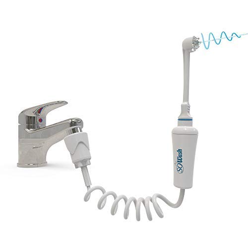 Irrigador dental SoWash | Vórtice | Conectable al grifo | Sin Baterías y sin Electricidad | Cabezal Vórtice con chorro pulsante convergente triple (patente internacional)