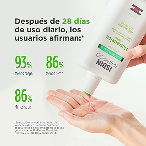 Isdin Nutradeica Champú Anticaspagrasa, Reduce la Descamación, el Picor y el exceso de Sebo 1 x 400ml