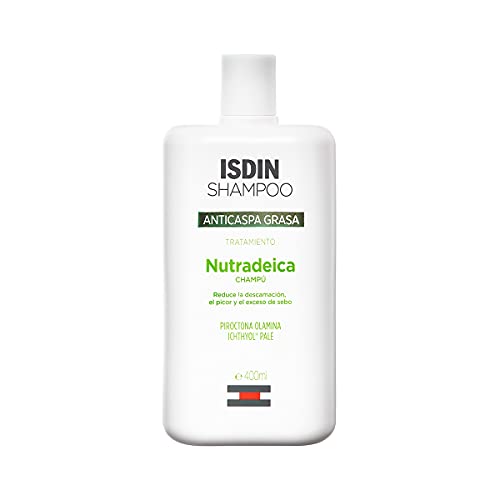 Isdin Nutradeica Champú Anticaspagrasa, Reduce la Descamación, el Picor y el exceso de Sebo 1 x 400ml