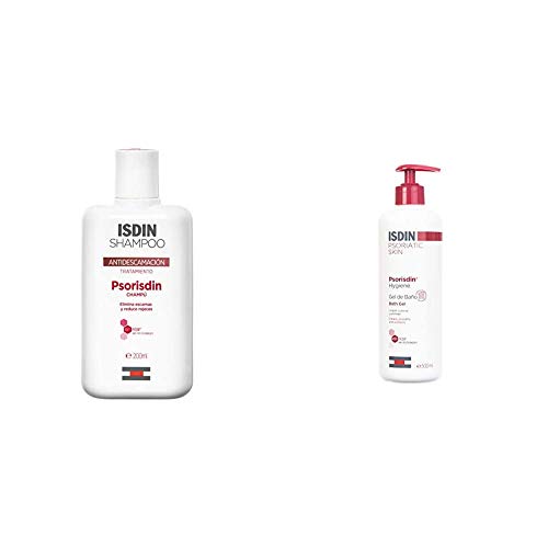 ISDIN PACK Psorisdin: Champú 200ml + Hygiene Gel de Baño, Limpia, Suaviza y Protege la Piel de Personas con Psoriasis, 500ml