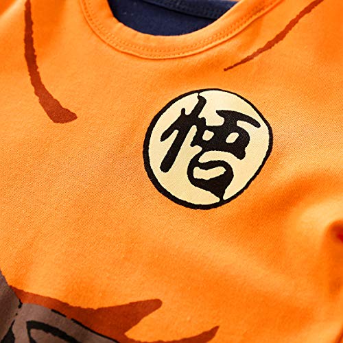 IURNXB Mono para bebé recién Nacido Manga diseño de Dibujos Animados para niños y niñas, Naranja, 1-3 Meses (Talla del Fabricante: 59)