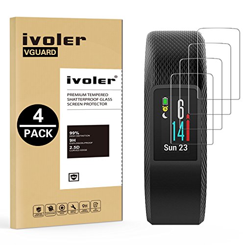 ivoler [4 Piezas] Protector de Pantalla para Garmin Vivosport, Cristal Vidrio Templado Premium