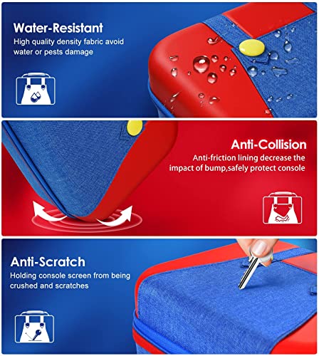 ivoler Funda Compatible con Nintendo Switch, Estuche Dura de Transporte de Fundas Lujo, maletín de Viaje con 18 Cartuchos de Juegos para Switch Console & Accesorios