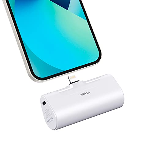 iWALK Mini Cargador Portátil, Banco de Energía Ultra Compacto de 4500 mAh, Batería Externa Pequeña y Linda Compatible con iPhone 12/12 Mini/12 Pro Max/11 Pro/XS MAX/XR/X/8,AirPods y Más