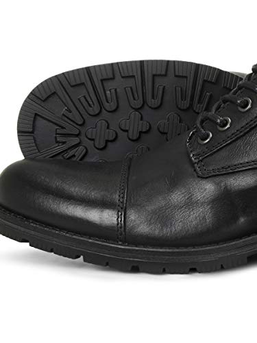 JACK & JONES JFWALBANY Leather STS, Chukka Boots Hombre, Gris(Anthracite Anthracite), 44 EU