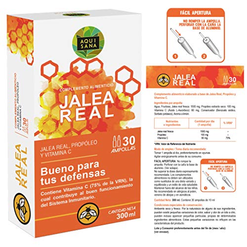 Jalea real con propóleo para mayor energía y vitalidad - Jalea con própolis y vitamina C para reforzar nuestro sistema inmune (limon)