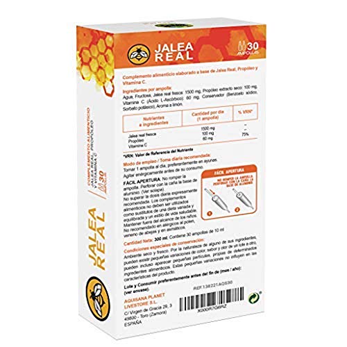 Jalea real con propóleo para mayor energía y vitalidad - Jalea con própolis y vitamina C para reforzar nuestro sistema inmune (PACK LIMON)