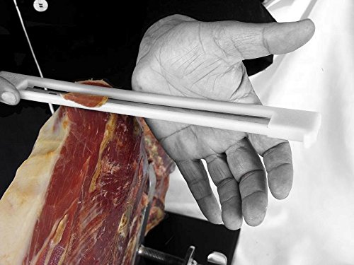 Jamonprive - Cuchillo Jamonero con Protector Anti-Accidentes para Zurdos & Diestros (30 cm) - Ideal para Cortar el Jamón Serrano e Ibérico