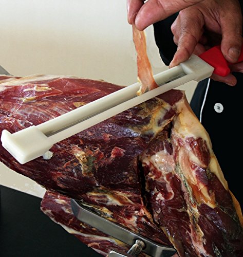 Jamonprive - Cuchillo Jamonero con Protector Anti-Accidentes para Zurdos & Diestros (30 cm) - Ideal para Cortar el Jamón Serrano e Ibérico