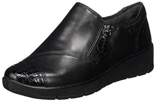 Jana 100% comfort 8-8-24600-25, Mocasín Mujer, Serpiente Negra, 40 EU