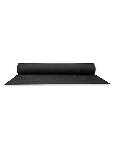 Jardin202 - Esterilla de Ejercicio y Fitness Especial para Gimnasios | Sport Premium | Moteado Azul | Base Negra | 1'25m (Ancho) x 7m (Largo) (4mm de Altura)