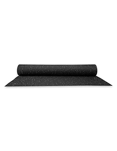 Jardin202 - Esterilla de Ejercicio y Fitness Especial para Gimnasios | Sport Premium | Moteado Blanco | Base Negra | 1'25m (Ancho) x 3m (Largo) (8mm de Altura)