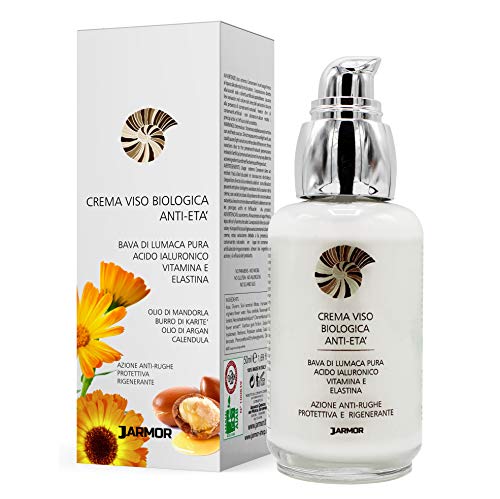 Jarmor Crema Facial Antiarrugas Baba De Caracol Y Ácido Hialurónico Puro Hidratante Bio Antiedad 50 ml