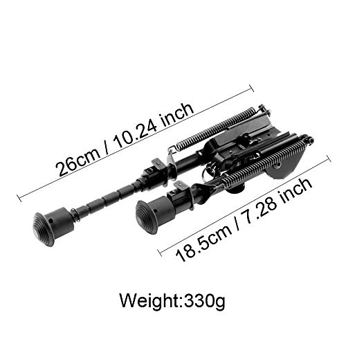 JASHKE Bípodes Plegables Ajustables 6"-9" Adaptador de bípode táctico Incluido