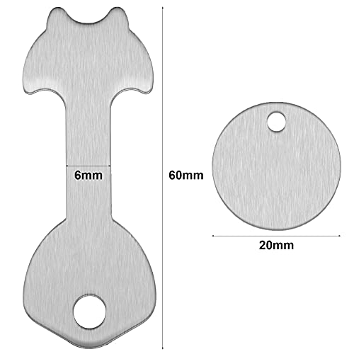 JeoPoom Llavero para Carros de la Compra, Llave y Moneda Extraíbles de Acero Inoxidable para Liberar el Carrito de Supermercado