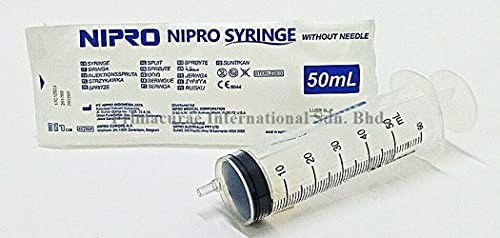 JERINGA 50ML NIPRO - JERINGAS DESECHABLES - ESTERILIZADAS - SIN AGUJA - PACK 10 UNIDADES