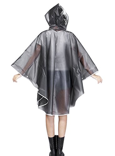 Jetai Mujer Chubasquero Poncho, Impermeable y Portátil transparente Impermeable de motocicleta EVA Unisex Bicicleta Lluvia Poncho Acampada ,Impermeable Raincape