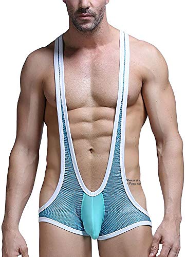 JFAN Tanga Hombre Calzoncillos Hombre Slip Tirantes Disfraz de Mankini de Borat Tanga Traje Bóxer Lencería Body para Hombre