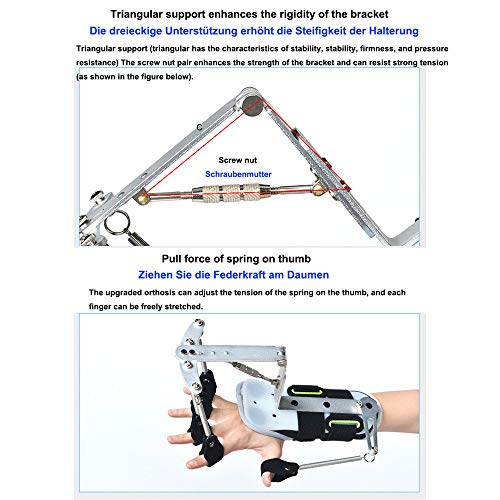 JHKGY Ortesis De Muñeca Ajustables para Dedos, Entrenador De Dedos Izquierda Y Derecha,para Pacientes con Accidente Cerebrovascular Y Hemiplejía Ejercicio De Tendones