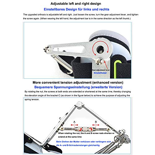 JHKGY Ortesis De Muñeca Ajustables para Dedos, Entrenador De Dedos Izquierda Y Derecha,para Pacientes con Accidente Cerebrovascular Y Hemiplejía Ejercicio De Tendones