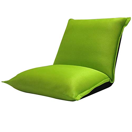 JIE KE Sofá Perezoso, Silla Plegable Silla de orugas Sofá portátil Sofá Plegable Multifuncional Sofá Simple Cojín Lumbar Almohada Tatami 4 Colores Sofá cómodo (Color : Green)