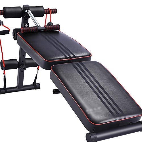 JINGHAN Tablero Supino Negro Entrenamiento Abdominal Multifuncional Equipamiento Deportivo Hogar Abdominales Plegables Ayuda Abdominal Unisex