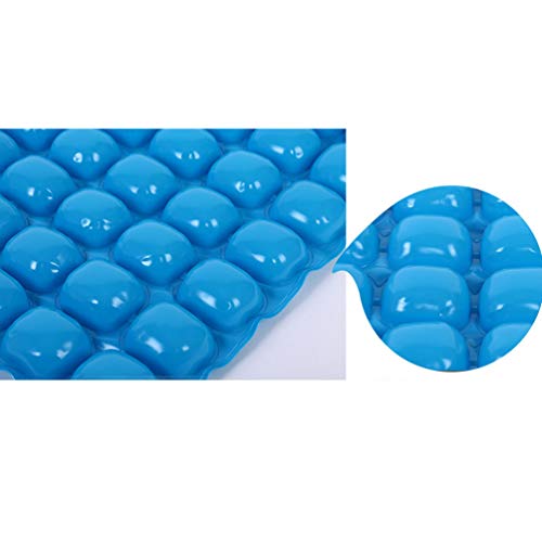 JJDD'G Cojín Inflable para Silla de Rueda médica, cojín de Asiento portátil, 42 airbag descompresión, Carga 150 kg, para Hemorroides, Embarazo, Dolor en la Rabadilla, Próstata y Llagas,Azul