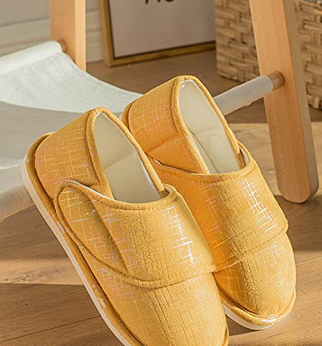 JJZXLQ Zapato ortopédico Ajustable Calzado premamá Zapatos de Mujer para diabéticos Pantuflas ortopédicas para los pies hinchados de los Ancianos Artritis Edema inflamado,Naranja,40