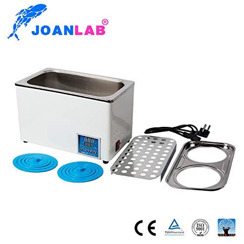 JOANLAB Calentador de baño María de laboratorio termostático digital 6 L 1 cámara con 2 aperturas, para uso de laboratorio