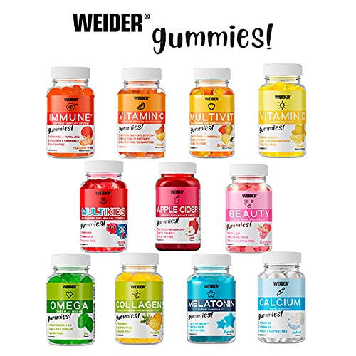 Joe Weider Victory Multivit Up 80 gummies, Sabor naranja y limón, Sin azúcares y sin gluten, Gominolas de vitaminas y minerales