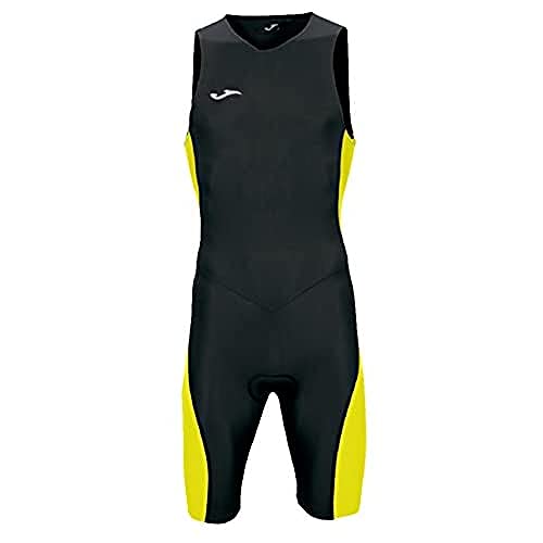 Joma - Mono triathlon negro-amarillo s/m para hombre, negro/amarillo, M