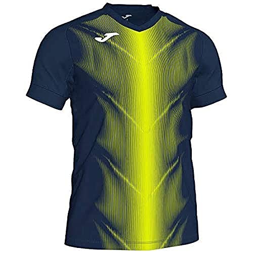 Joma Olimpia Camisetas, Hombre, Marino/Amarillo flúor, M